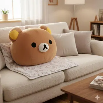 [ 최종 가격 인하 ] 리락쿠마 리락쿠만 쿠션 담요 레어 푹신푹신