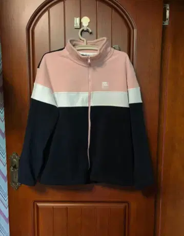 플리스 집업 자켓 핑크/네이비