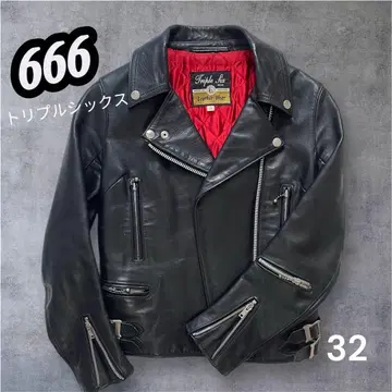 트리플 식스 블랙 더블 라이더 자켓 32 부드러운