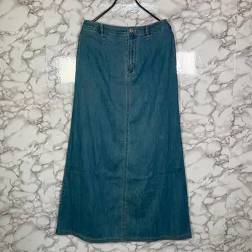 루카 레이디 랙 루카 (38) 데님 롱 스커트 블루