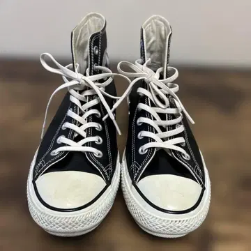 Converse 블랙 가죽 하이컷 스니커즈