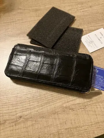 새상품 croix royal 크로커다일 장지갑