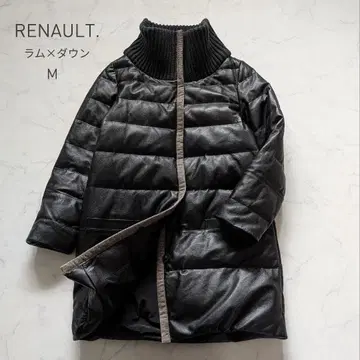 RENAULT. 램 가죽 x 다운 코트 이탈리아제 가죽 하이넥 M