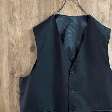 빈티지 베스트 수트 베스트 무지 심플 포멀 블랙 L V3