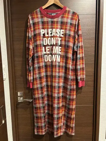 [ 미사용 새상품 ] HYSTERIC GLAMOUR 체크 무늬 롱 원피스