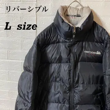 퍼스트 다운 리버서블 다운 자켓 다운 70% 블랙/라이트 그레이