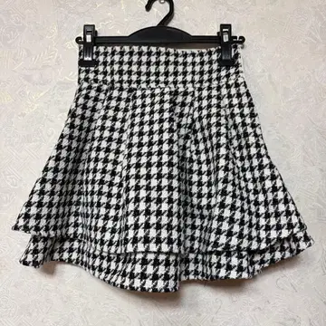 에블린 하운드투스 체크 치마바지