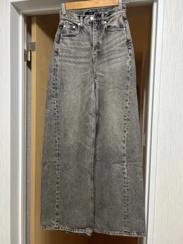 EMODA 그레이 와이드 데님 팬츠