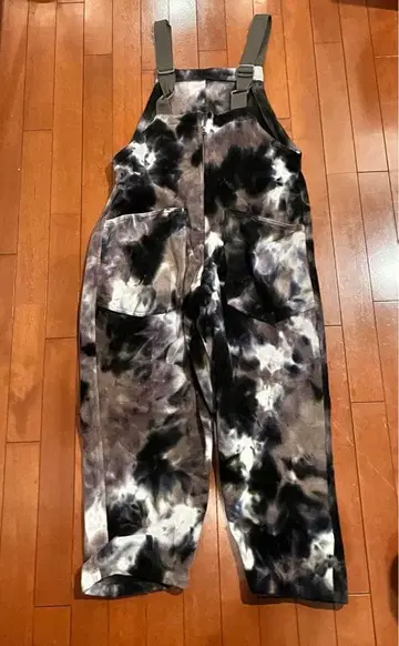 플리스 타이다이 패턴 오버롤