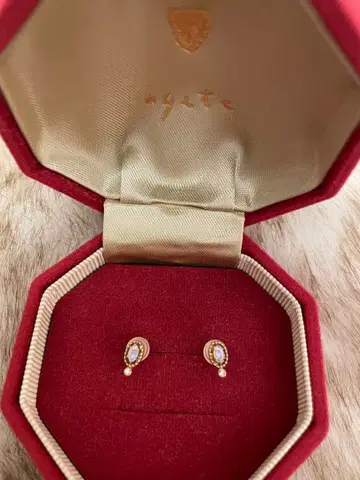 agete 오팔 귀걸이 K10