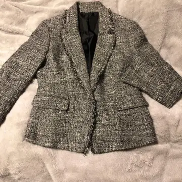 컴시즘 트위드 라메 자켓 M