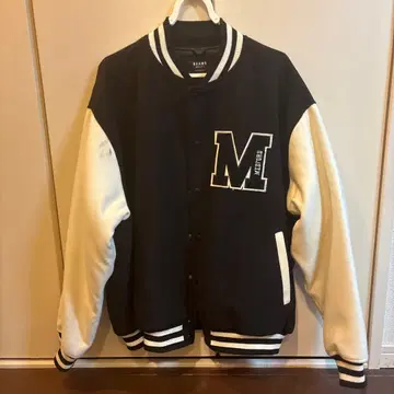 BEAMS HEART 바시티 자켓 S 블랙/화이트