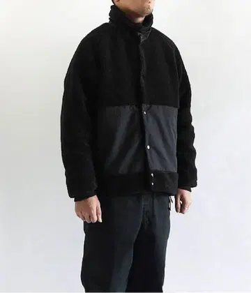 플리스 자켓 보아 자켓 블랙 CURLY