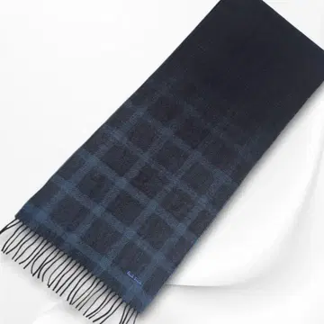 레어 폴스미스 그라데이션 체크 캐시미어 100% 머플러 영국제