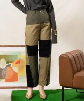 MAISON SPECIAL 패치워크 스트레이트 팬츠/36/코튼