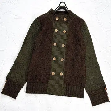 콩제페이에 아두이트리스테스 가디건 니트 모헤어 더블 버튼