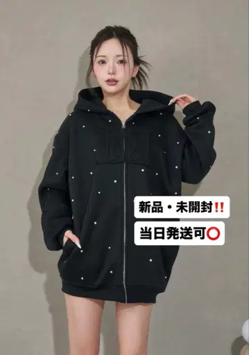 다리치 DD 로고 비쥬 지퍼 후드티