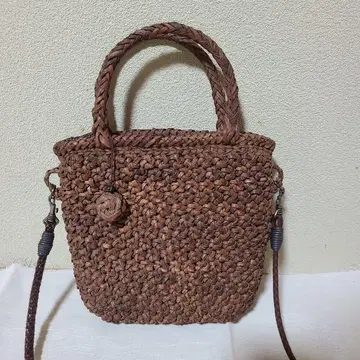 산포도 덩굴 꽃 엮음 숄더 백