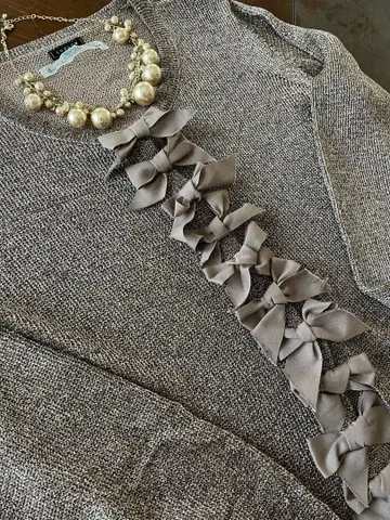 LUDLOW 골드 라메 가디건