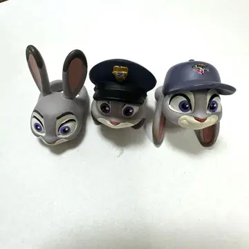 [미사용 새상품] 주토피아 2 주디 반지 가챠 3종 세트