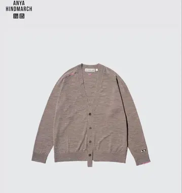 유니클로 안야 힌드마치 앙상블 니트 가디건
