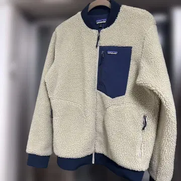 patagonia 플리스 자켓 M 크림/네이비