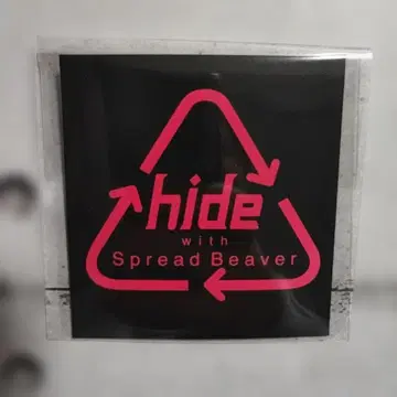 hide 히데 스티커 블랙 x 핑크