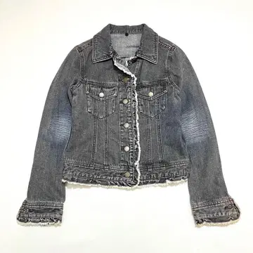 컴시즘 프릴 트리밍 데님 자켓 G M