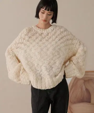 슬라브 니트 풀오버 LS