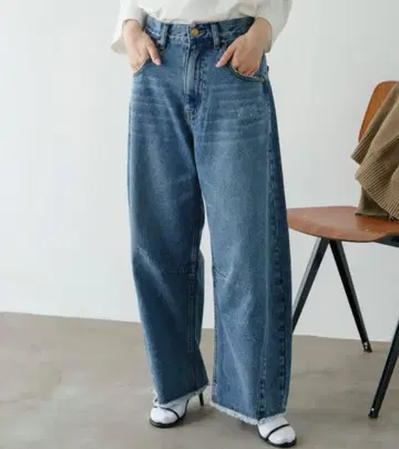 커브 데님 팬츠 퓨어세신