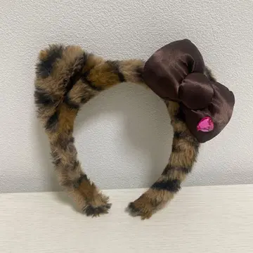 키티 레오파드 무늬 머리띠