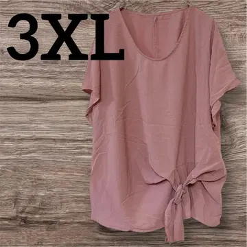 새상품급 SHEIN [ 3XL ] 핑크 매듭 T셔츠