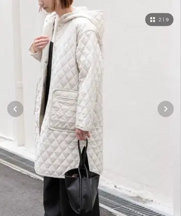 어반 리서치 퀼팅 롱 코트