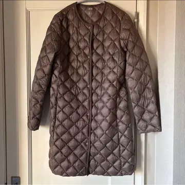 컨디션 최상 UNIQLO 울트라 라이트 다운 다운 코트 브라운 M