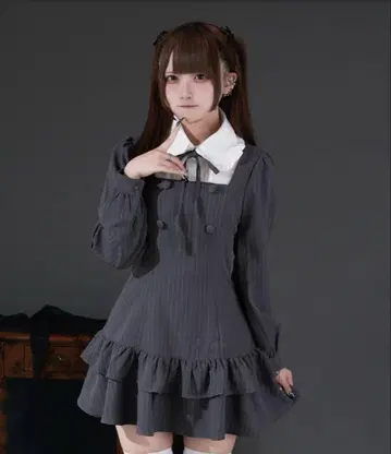 Pal elfy 클래시컬 셔츠 레이어드 원피스