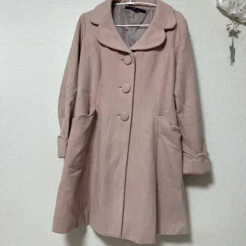 핑크 아우터 롱 코트