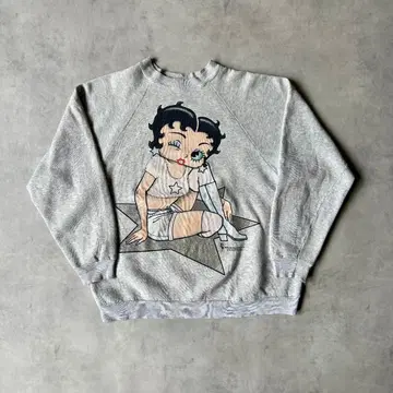90s BETTY BOOP 빈티지 맨투맨 래글런 베티브룹