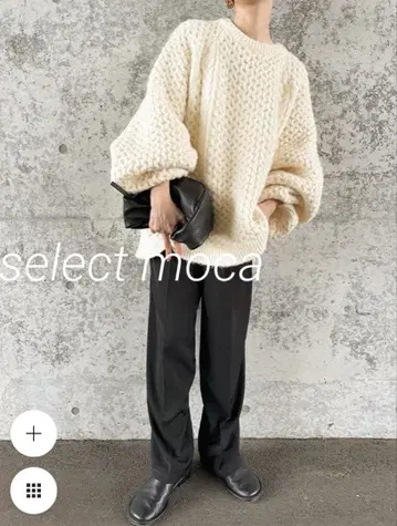 select moca 허니콤 니트 아이보리