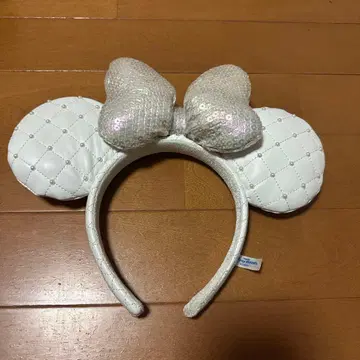 미키 귀 모양 머리띠 화이트