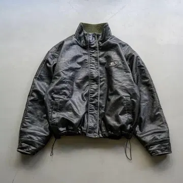 RARELIZE 리버서블 pu 가죽 플리스 자켓