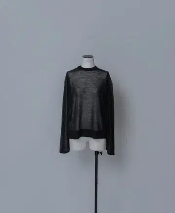 [ 2025AW ] LOHEN 로헨 슬래시 카프 시어 니트 블랙