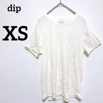 dip 에코 프렌들리 화이트 반팔 T셔츠 [ XS ] 리브 소재 심플