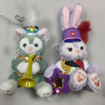디즈니 젤라토니 & 스텔라 루 해피 마칭 팬 봉제 인형 스트랩