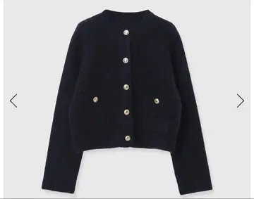 아뉴앙스 캐시미어 블렌드 노카라 니트 자켓