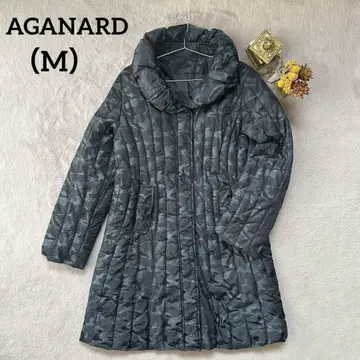 [ AGANARD ] M 카모플라쥬 퀼팅 롱 코트 아름다운 실루엣 경량