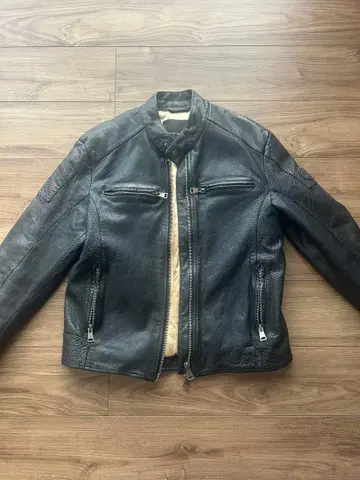 레어 DEUS 천연 가죽 리얼 가죽 싱글 라이더 자켓