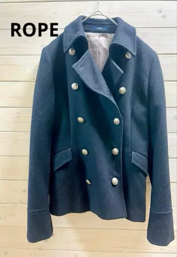 ROPE 피 코트 블랙 숏 기장