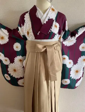 초특가 졸업식 레트로 모던 이자쿠소데 기모노, 하카마, 점 세트