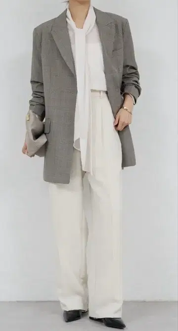 택 포함 새상품 GALLARDAGALANTE 저지 턱 와이드 팬츠