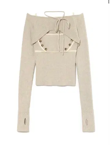 Elf 버튼 니트 탑